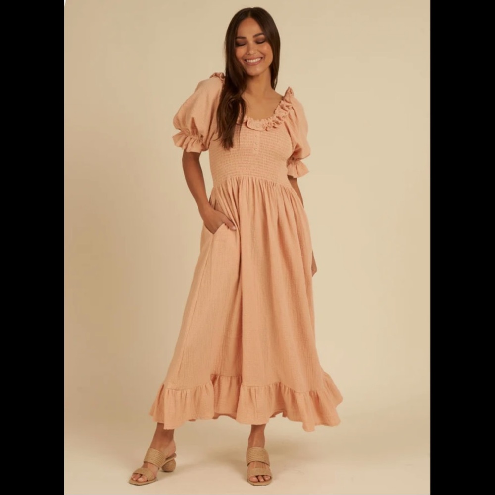 Rylee + Cru Ruffle Dress - EUC